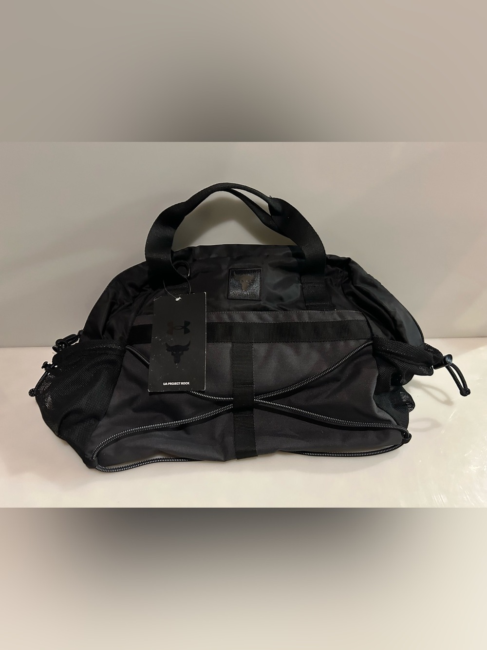 New Under Armour Project Rock 25L Gym Bag Black Travel Bag NWT